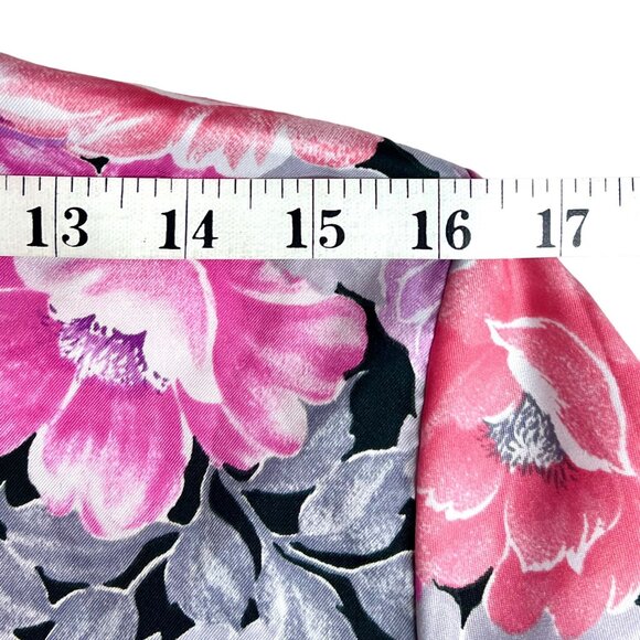 Vintage Levi Strauss Womens Blouse Size 16 Floral Button-Up Pink & Gray VGUC - Picture 11 of 13